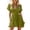 Army Green, variant on Women's V-Neck Ruffle Sleeve Smocked Waist A-Line Casual Mini Dresses for Women Beach & Vacation Wear