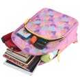 thumbnail image 6 of 17 Inch Heart Printed Backpack with Side Mesh Pockets and Front Zippered Pockets in Sweet Candy Hearts Print, 6 of 6