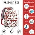 thumbnail image 4 of Sac à Dos pour Étudiants avec Cerises, Motif Mignon de Cerises Rouges, Sac d'École avec Imprimé Esthétique Sucré pour les Amateurs de Cerises et Illustration Inspirée des Bonbons, 4 of 6