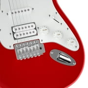 Donner 39 Electric Guitar Beginner Kit Solid Body Full Size Red HSS Pick Up for Starter, with Amplifier, Bag, Digital Tuner, Capo, Strap, String,Cable, Picks DST-102R
