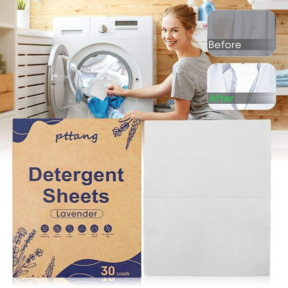 Cqxid Cleaning Agent Under $10 Home & Garden Cleaning Agents Laundry Sheets Travel 30 Loads Fisroa Clothes Washing Sheets Plastic Washer Strips Liquidless Laundry Strips Tablet
