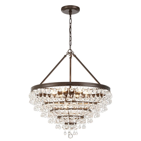 137-VZ Crystorama Lighting Calypso - Eight Light Chandelier in Classic Style - 25 Inches Wide by 27 Inches High-Vibrant Bronze Finish    -Traditional