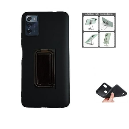 Phone Case for Consumer Cellular ZTE ZMax 5G/ Z7540, Flexible Gel Cover + Phone Stand