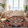 thumbnail image 3 of Design&I 5'x7' Ultra Soft Area Rug, Stripes Border Bold Track Loops Badges Car Vintage Checkered Playful Expressive None Fluffy Washable Non Shedding for Bedroom Living Room Home Office, 3 of 7