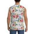 thumbnail image 4 of Balery Rose Flowers Men's Sleeveless Muscle Shirts Workout Tank Top, Moisture Wicking, Odor Protection-Medium, 4 of 8