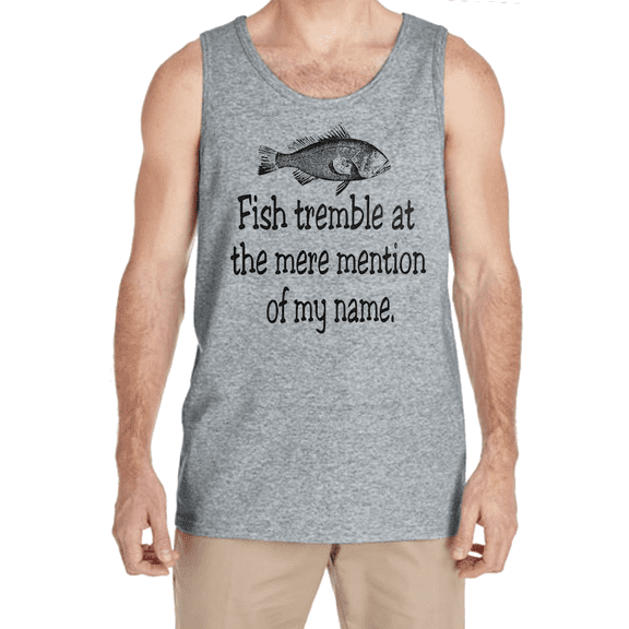 Mens Tank Tops Mens Shirts Fishing Funny Dad Gifts Fathers Day T-shirt Sleeveless Muscle Tee