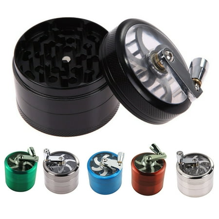 Metal Tobacco Herb Grinder - AngelCity 40mm Tobacco Grinder Manual Metal 4 Layer Crusher Smoke Herbal Herb Mill Spice Crusher Kitchen Accessories Smoke Grinders