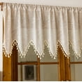 thumbnail image 5 of Sunyuer Rustic Boho Curtain Valance for Kitchen Window Farmhouse Handmade Curtain Tiers for Coffee Decor Room Divider Rod Pocket Hollow Short Lace Curtains for Bathroom Closet 1 Panel, 5 of 8