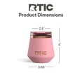 thumbnail image 5 of RTIC 8 oz Ceramic Lined Insulated Happy Hour Lowball Tumbler, Leak Resistant Lid, Soft-Touch Exterior, Rosewater, 5 of 8
