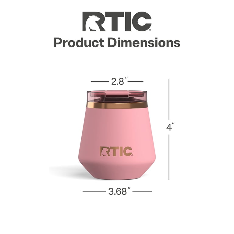 RTIC 8 oz Ceramic Lined Insulated Happy Hour Lowball Tumbler, Leak