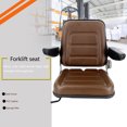 thumbnail image 3 of TABODD Tractor Suspension Seat Forklift & Truck Waterproof Seat w/ Sliding Rails Brown, 3 of 12