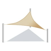 ALEKO Waterproof Sun Shade Sail - Triangular - 16.5 x 16.5 x 16.5 Feet - Sand
