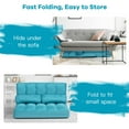 thumbnail image 3 of Kadyn Floor Chair, Legless Tatami Chair, Lounge Chair,Lazy Chair,6-Position Foldable Floor Sofa Bed with Detachable Cloth Cover-Blue, 3 of 6