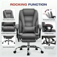 thumbnail image 5 of JONPONY Big and Tall Office Chair 500LBS Executive Office Chair Massage and Footrest Ergonomic Computer Desk Chair Reclining High Back Leather Office Chair Lumbar Back Support Swivel Rolling,Grey, 5 of 13