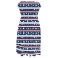 thumbnail image 5 of Casual Women's Bandeau Dress with Star-Spangled Print, Sleeveless Summer Tank Dress for Independence Day Parades, Comfortable Outdoor Event Apparel,Navy S, 5 of 5