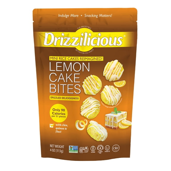 Drizzilicious Lemon Cake Mini Rice Cake Bites, 4 oz
