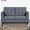 Dark Gray, variant on Francis Fabric Loveseat