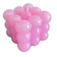 thumbnail image 3 of Velas de burbujas en forma de cubo rosa 2 piezas, para ese momento especial, 3 of 4