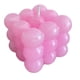 thumbnail image 3 of Velas de burbujas en forma de cubo rosa 2 piezas, para ese momento especial, 3 of 4