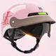 thumbnail image 3 of Casco de motocicleta 3/4, lente negra, para hombre, para montar en patinete eléctrico, protector solar, transpirable, antideslumbrante, para Suzuki, 3 of 5