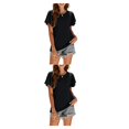 thumbnail image 1 of Minnieouse Camiseta de mujer con volantes de Color sólido cuello estética linda blusa suelta fiesta noche Club verano Top niñas ropa Type19 NO19, 1 of 6