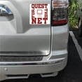 thumbnail image 2 of DistinctInk Custom Bumper Sticker - 4" x 4" Decorative Decal - White Background - Quest For The Net Basketball, 2 of 2