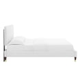 thumbnail image 5 of Modway Phillipa Performance Velvet Queen Platform Bed in White, 5 of 10