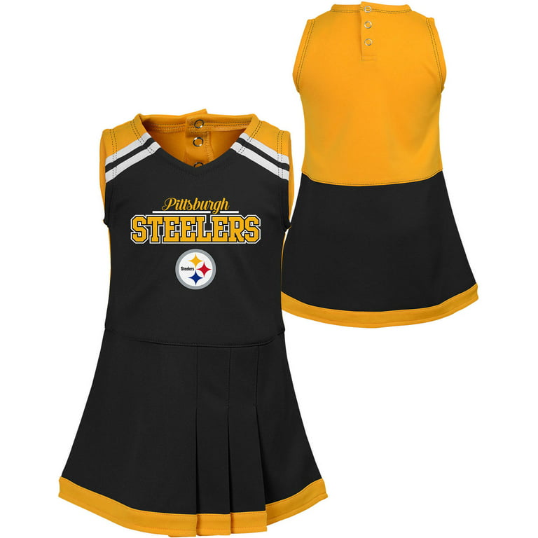 NFL, Team: STEELERS ,Toddler Cheerleader Outfit, Team Colors 