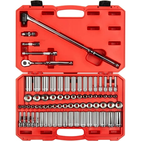 

JSTCL 3/8 Inch Drive 12-Point Socket and Ratchet Set73-Piece (1/4-1 in.6-24 mm) SKT15312