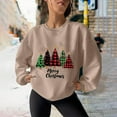 thumbnail image 2 of Women Christmas Tree Printed Tshirts Sweatshirt 2025 Cardigan Sweaters Lightweight Crewneck Sweatshirt Swim Suits 2025 Long Sleeve, 2 of 4