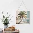 thumbnail image 6 of Zomyto 12x12 In Square Hanging Wood Sign Palm Tree Wooden Hanging Sign, 6 of 8