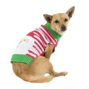 Holiday Time Dog Sweater, Red Santa Striped, (Medium)