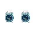 thumbnail image 2 of Yuarrent Reloj despertador silencioso con doble campana luminosa con luz de fondo marco de Metal lámpara de para estudiantes y niños para Type1 NO1, 2 of 6