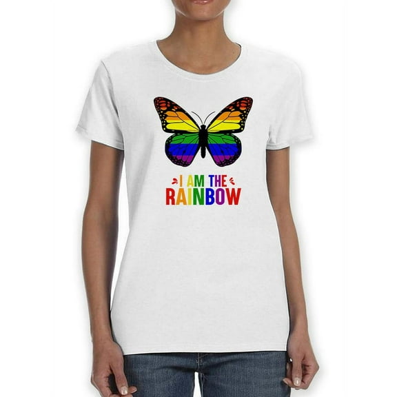 Butterfly, I Am The Rainbow T-Shirt Women -Smartprints Designs, Female XX-Large