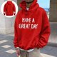 thumbnail image 1 of MHFRRA Sudadera con Capucha Gráfica Divertida, Informal, Cómoda y con Estampado de Letras para Uso Diario y Actividades Al Aire Libre Rojo, 1 of 6