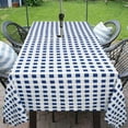 thumbnail image 3 of Waterproof Outdoor Tablecloth with Umbrella Hole for Rectangle Table 60x84inch Plaid Patio Table Cloth with Zipper, 3 of 5