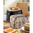 thumbnail image 4 of Farmhouse Coffee Time Toaster Cover 4 Slice, Large Kitchen Appliance Covers, Vintage Gnomes Desserts Burnt Brown Toaster Oven Cover with Loop, Bread Machine Cover Polyester Dust Cover Protection, 4 of 4