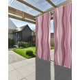 thumbnail image 3 of nqOlkjepod Outdoor Curtains for Patio Waterproof, Pink Ombre Outdoor Privacy Panels Grommet, Abstract Art Moire Ocean Waves Blackout Outside Curtains for Porch/Cabana/Pergola 54"x108", 2 Panels, 3 of 8