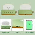thumbnail image 5 of 1 luz de noche verde para niños, lámpara de noche de silicona, recargable por USB, ajuste de brillo con un clic y se puede programar, luz de noche para niños, cumpleaños y Navidad., 5 of 5