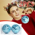 thumbnail image 5 of AYktou 2 Pcs 3.5 Inch Christmas Balls Ornaments Set, Glittering Sequins Hanging Ball Exquisite Balls Ornaments for Christmas Tree Ambiance Embellishes Wedding Birthday party Scene Matching, Blue, 5 of 8