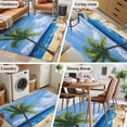 thumbnail image 5 of 3'x5' Area Rugs, Summer Palm Tree Indoor Outdoor Area Rug for Living Room Bedroom, Beach Ocean Coastal Starfish Shells Washable Bathroom Rugs Kitchen Floor Carpet Mats Home Decor Aesthetic, 5 of 8