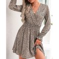 thumbnail image 2 of Flowy Dress, Cute Deep V Collar Dress Fashionable Floral Print For Women For Vacation For Shopping ANGGREK No, 2 of 6