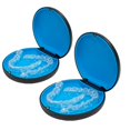 thumbnail image 1 of Retainer Case,Cute Slim Aligner Case Compatible with Invisalign,Customized Magnetic Closure Orthodontic Retainer Case (2 Pack Black + Blue Silicone), 1 of 3