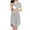 Gray 396, variant on Henpk Summer Dresses for Women Striped T Shirt Dress Casual Midi Dress Short Sleeve Sundress with Pockets Color Ruffle Elegant Loose Short Sleeved Round Neck Dress Black M