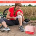 thumbnail image 4 of 2pcs Portable First Aid Kit Medical Box Cloth Storage Box Family Portable Storage Bag Medicine Box Storage Cases for Home Travel Camping (Pink), 4 of 5
