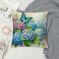 thumbnail image 2 of YANMS Pillow Covers Blue Hydrangea Flowers Home Spring Pillows Decorative Throw Pillows Floral Pillowcase Summer Decorations rmhouse Decor for White, 2 of 5