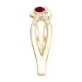 thumbnail image 3 of Rosec Jewels Lab Created Diamond Infinity Promise Ring with Lab Created Ruby - Minimalist Ring Ready to Gift for Valentines, 10K Yellow Gold, US 5.50, 3 of 8