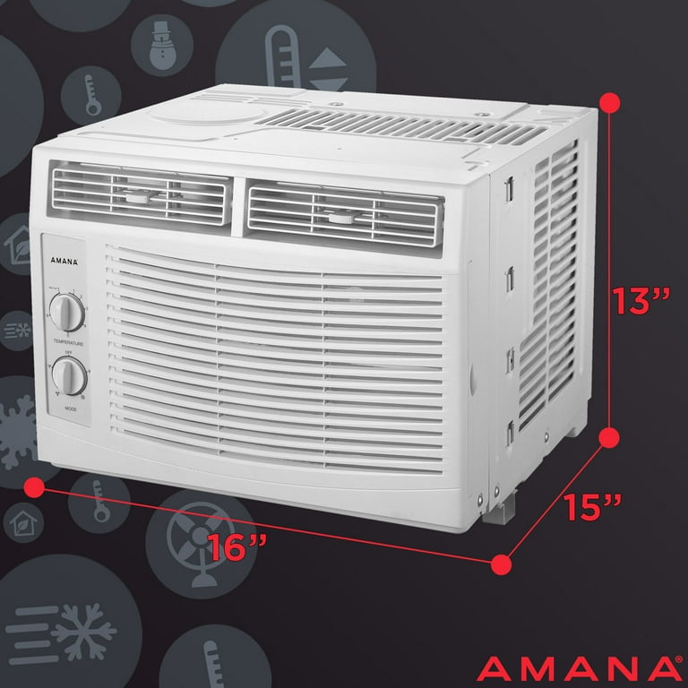 Amana 5,000 BTU 115V Window Air Conditioner 150 Sq.ft., Washable