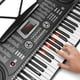 thumbnail image 4 of Hamzer Piano con teclado de 61 teclas con teclas iluminadas, parlantes incorporados, soporte, banco y etiquetas para teclas - Juego de teclado musical electrónico portátil para principiantes, 4 of 5
