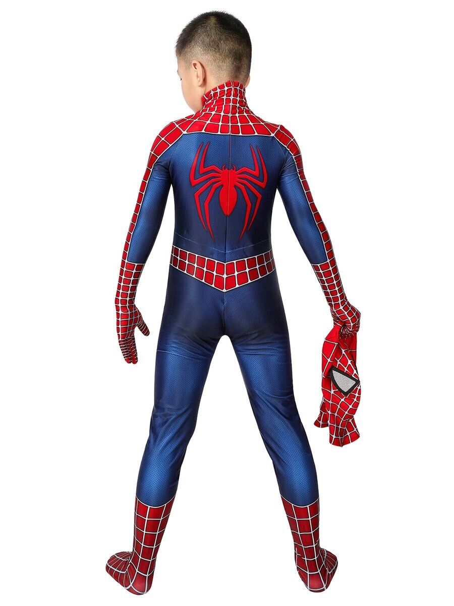 ZUITEH Boy Spider Superhero Costume Halloween Party Kids Jumpsuit Cosplay Bodysuit Children Great Gifts for Kids